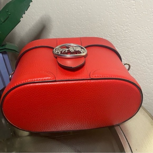 LIKE NEW COACH RED GEORGIE GEM CROSSBODY WITH SILVER HARDWARE - Picture 6 of 16